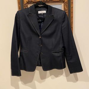 Tahari Dark Denim Skirt Suit